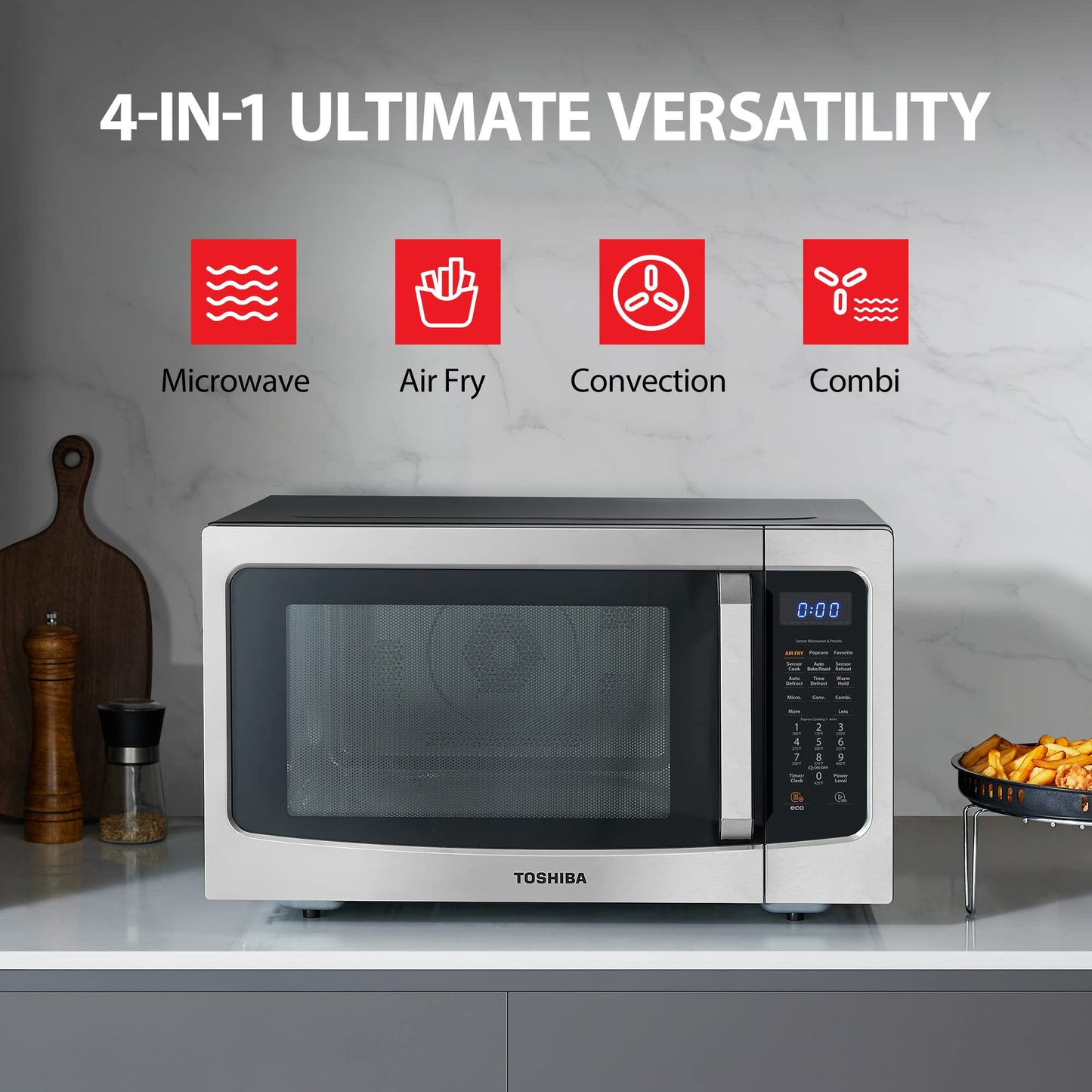 4-in-1 ML-EC42P(SS) Countertop Microwave Oven, Smart Sensor