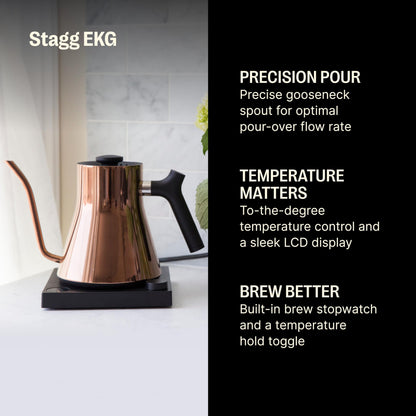 Stagg EKG Electric Gooseneck Kettle Polished Copper