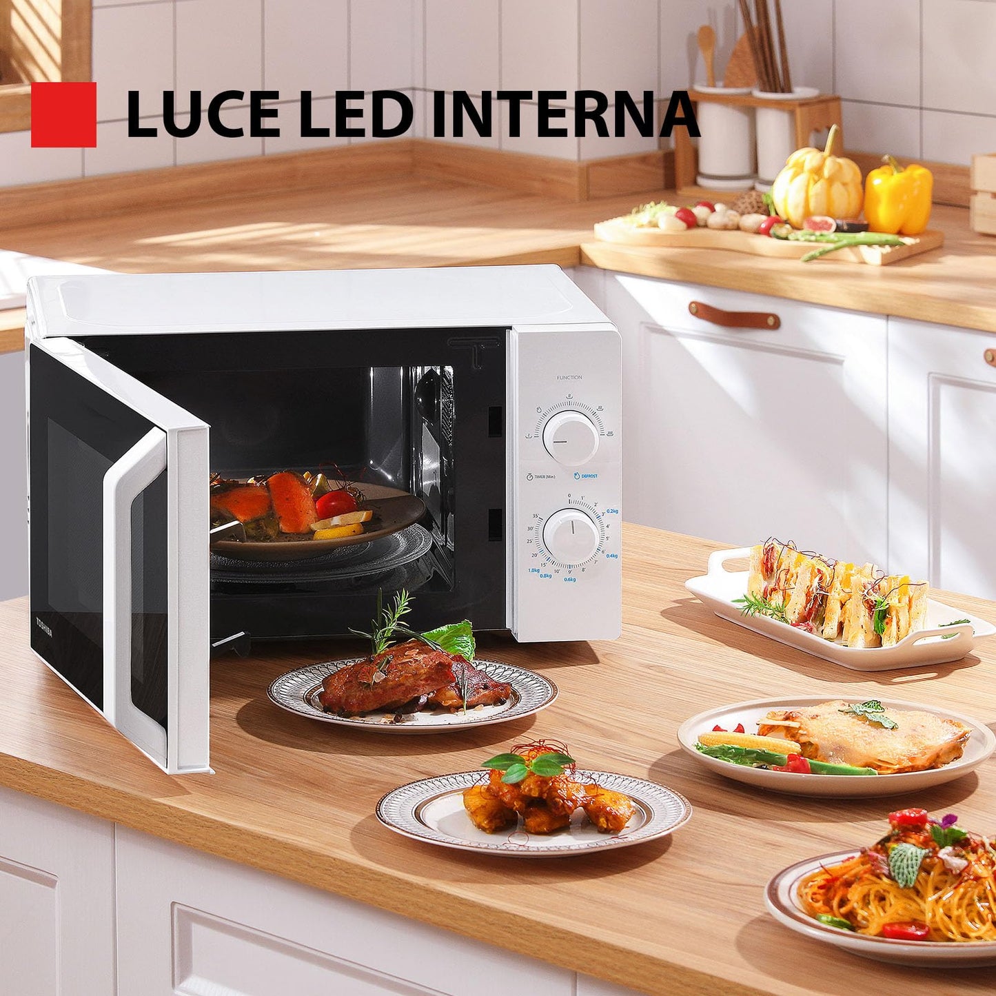 standardowe kuchenki mikrofalowe, 20 l, 800 W, MW2-MM20P(WH)