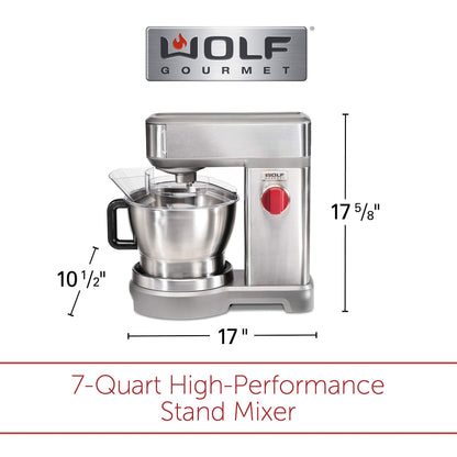 High-Performance Stand Mixer, 7 qrt, with Flat Beater, Dough Hook and Whisk