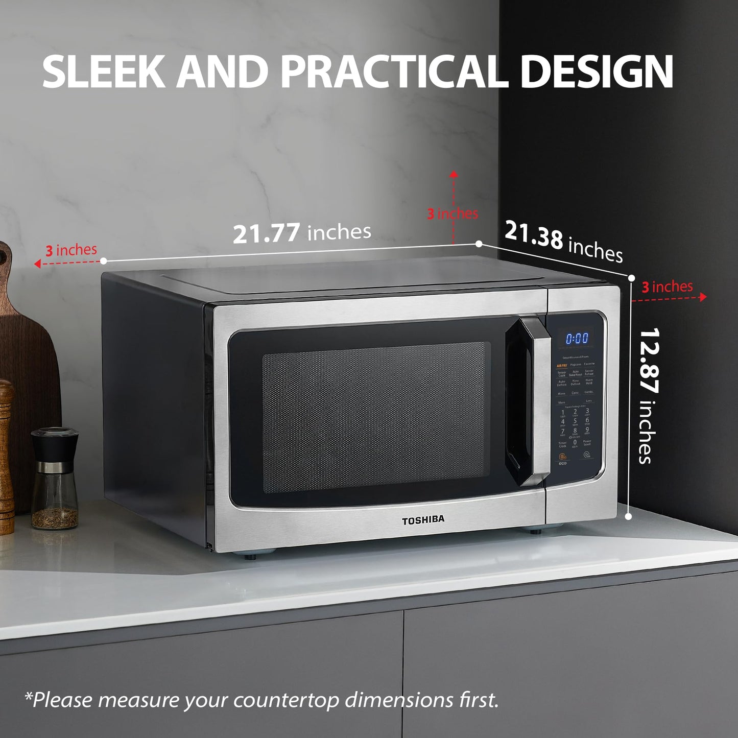 4-in-1 ML-EC42P(SS) Countertop Microwave Oven, Smart Sensor