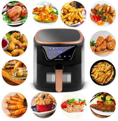 Frytkownica beztłuszczowa frytownica airfryer 5l 1500W czarno-złota
